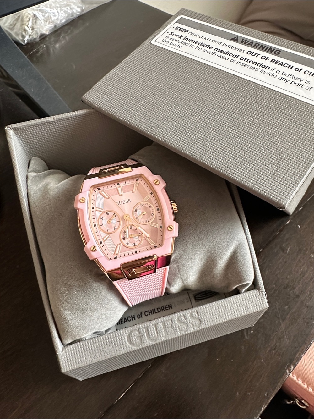 GUESS Pink and Gold Women's Multifunction Watch